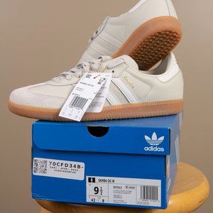 Adidas Samba OG  size 9.5 Aluminium / Chalk White / Wonder Beige